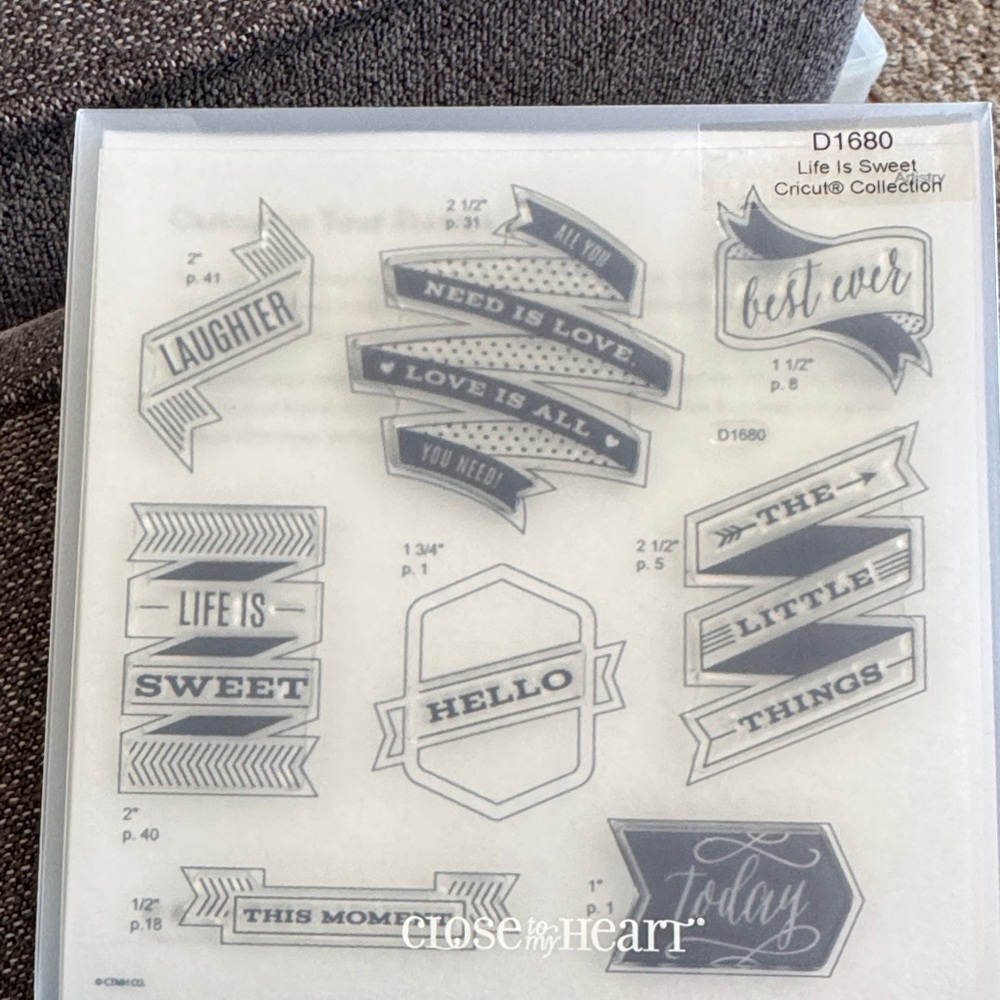 Close To My Heart 'Life Is Sweet' Home Design Stickers — White Accents